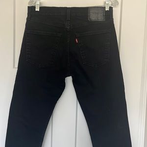 Mens LEVI 512 Black Denim Size 32 x 34